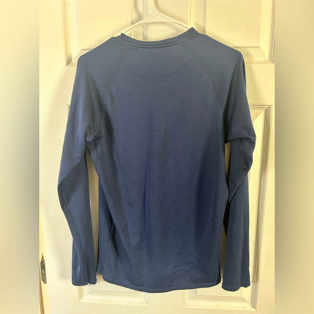 Patagonia Women’s Baselayer Blue Midweight Shirt size M - Picture 2 of 6